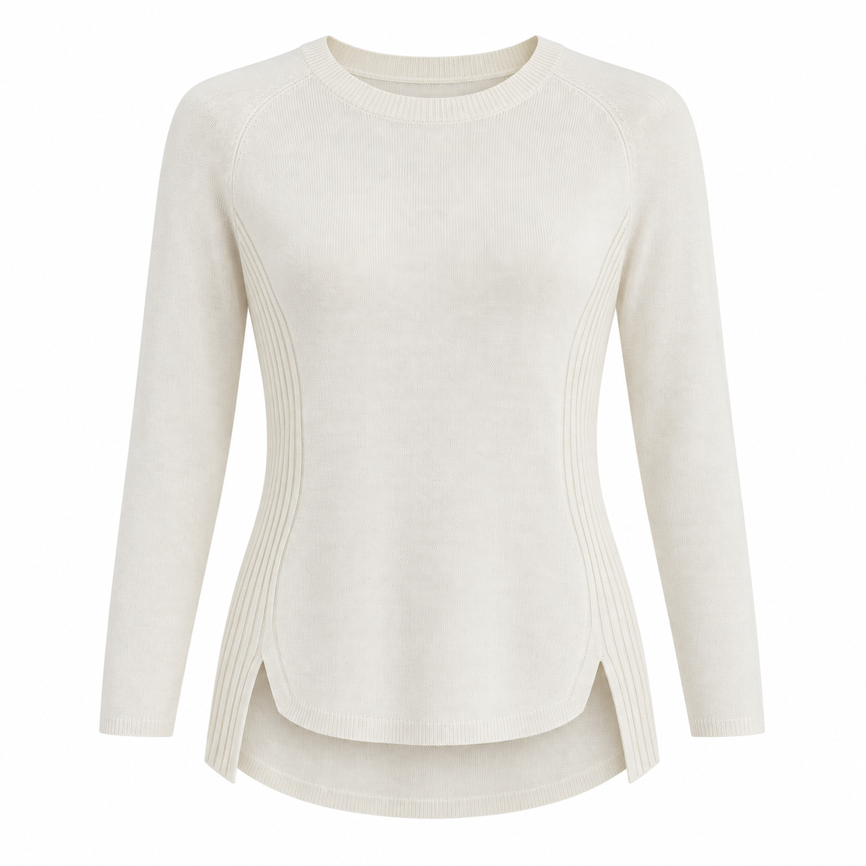 Arden Rib-Curve Lightweight Sweater