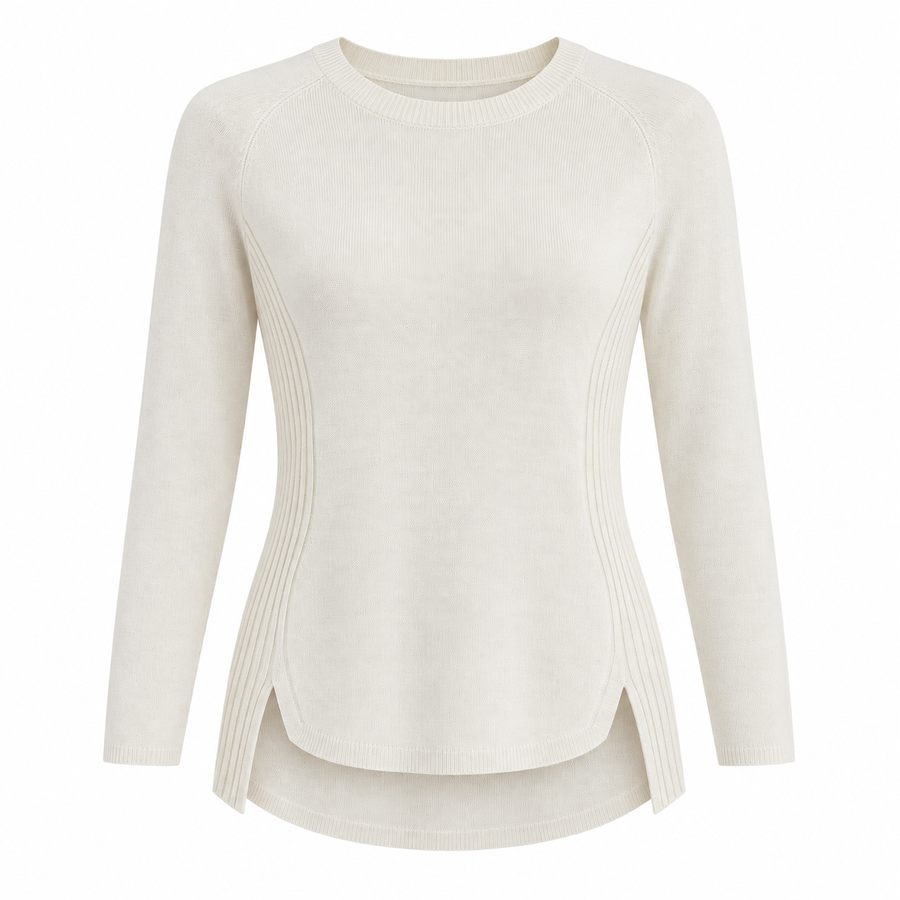 Arden Rib-Curve Lightweight Sweater