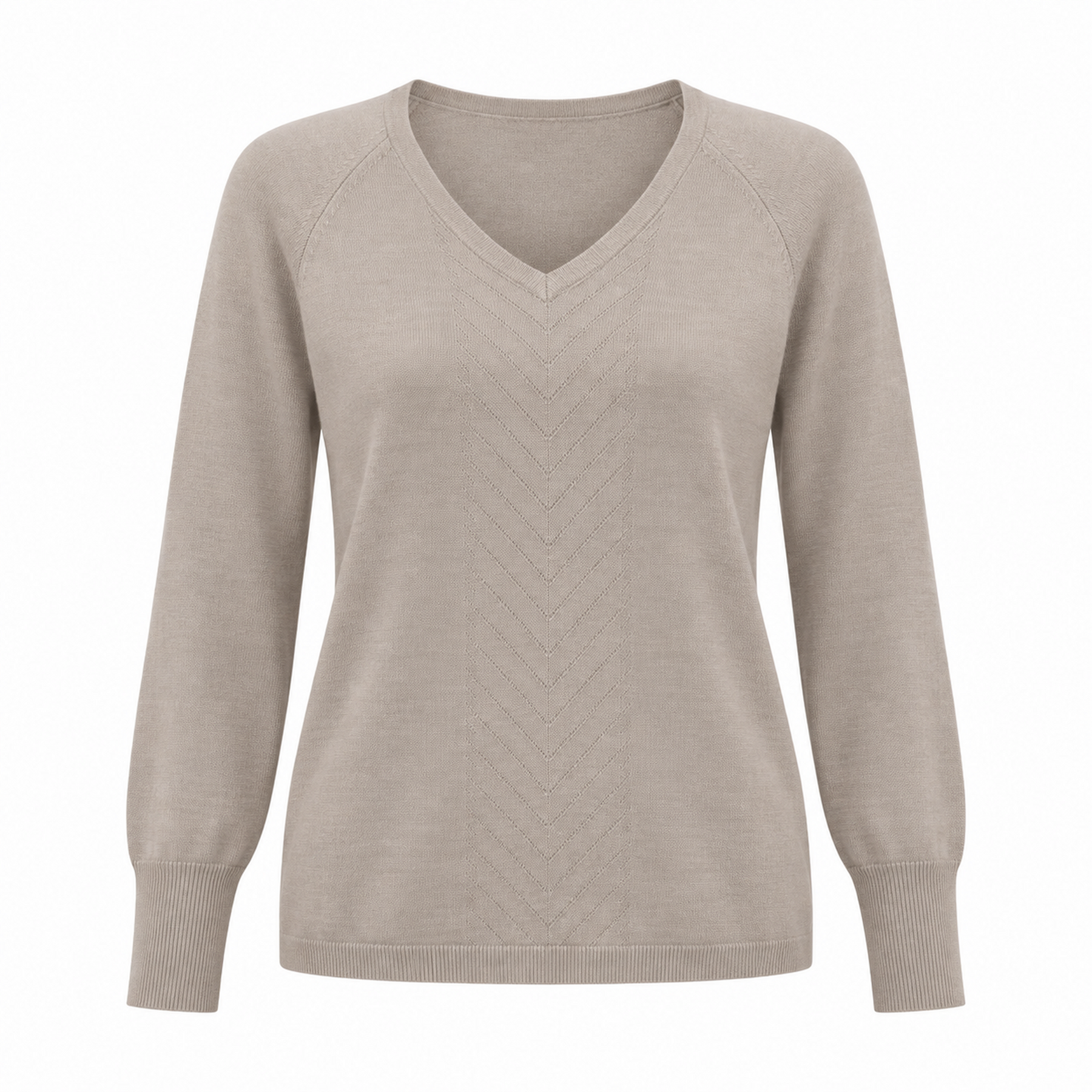 Ellery Chevron-Texture V-Neck Sweater