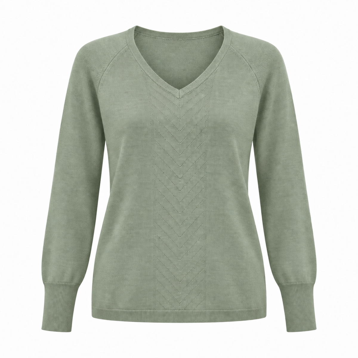 Ellery Chevron-Texture V-Neck Sweater