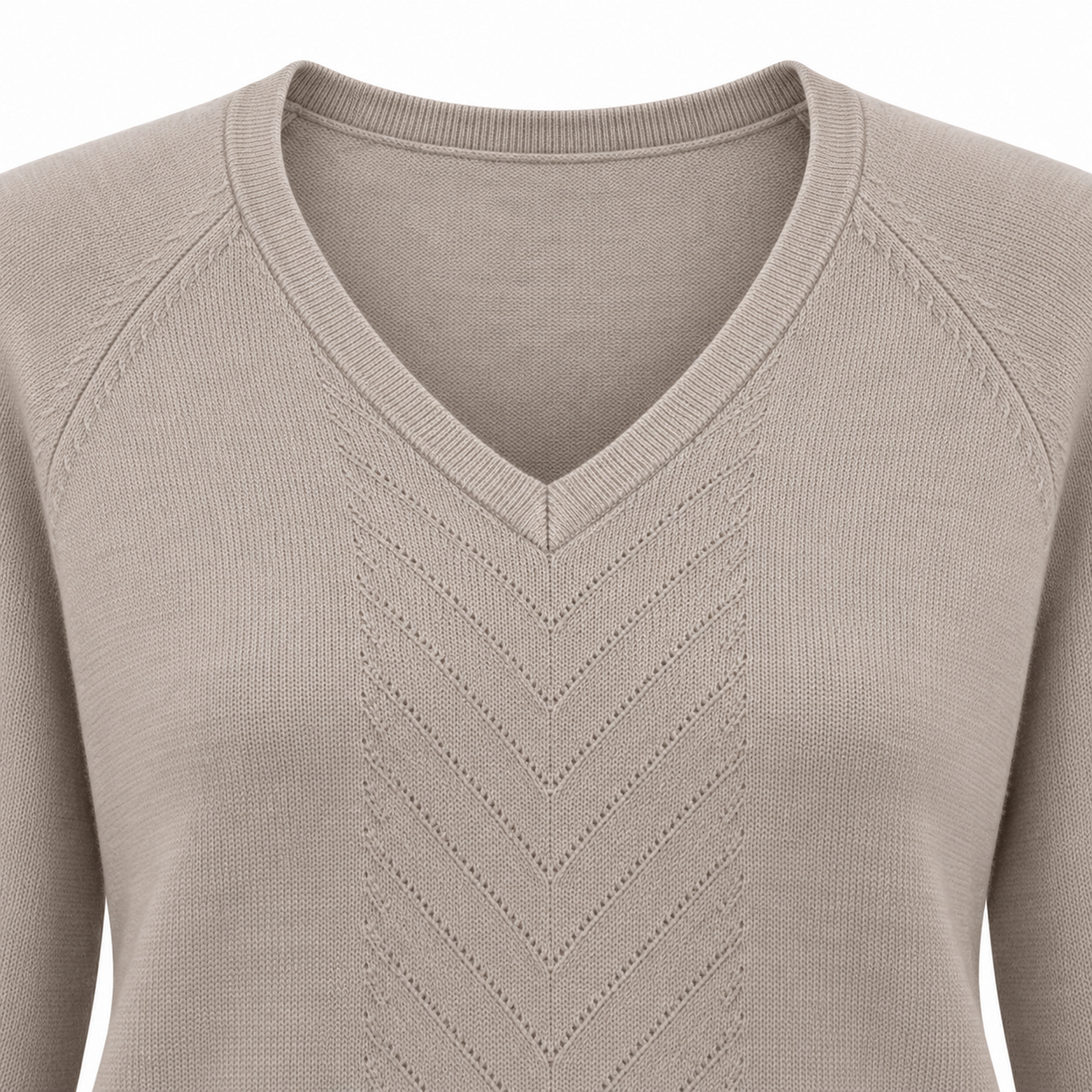 Ellery Chevron-Texture V-Neck Sweater