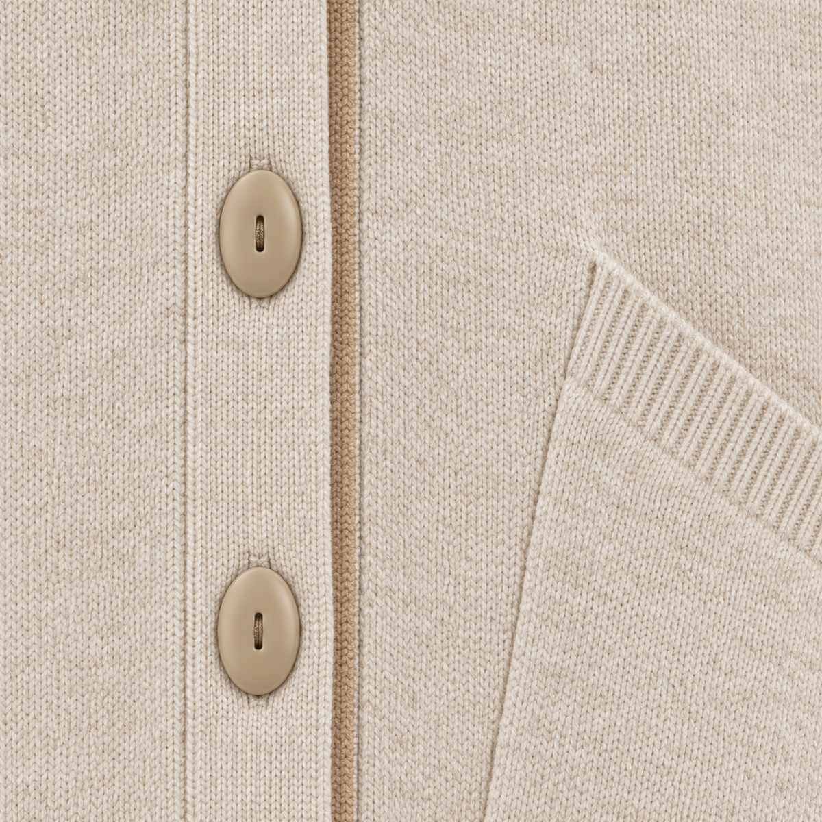 Marlow Longline Oval-Button Cardigan