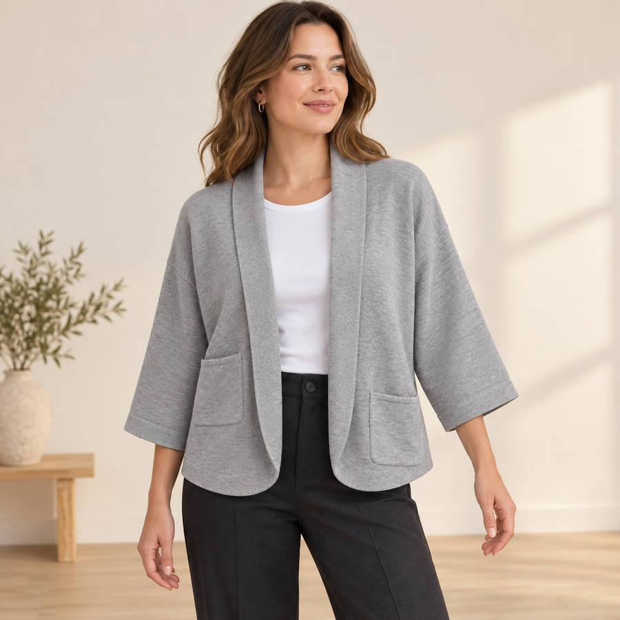 Sienne Fold-Edge Open Cardigan
