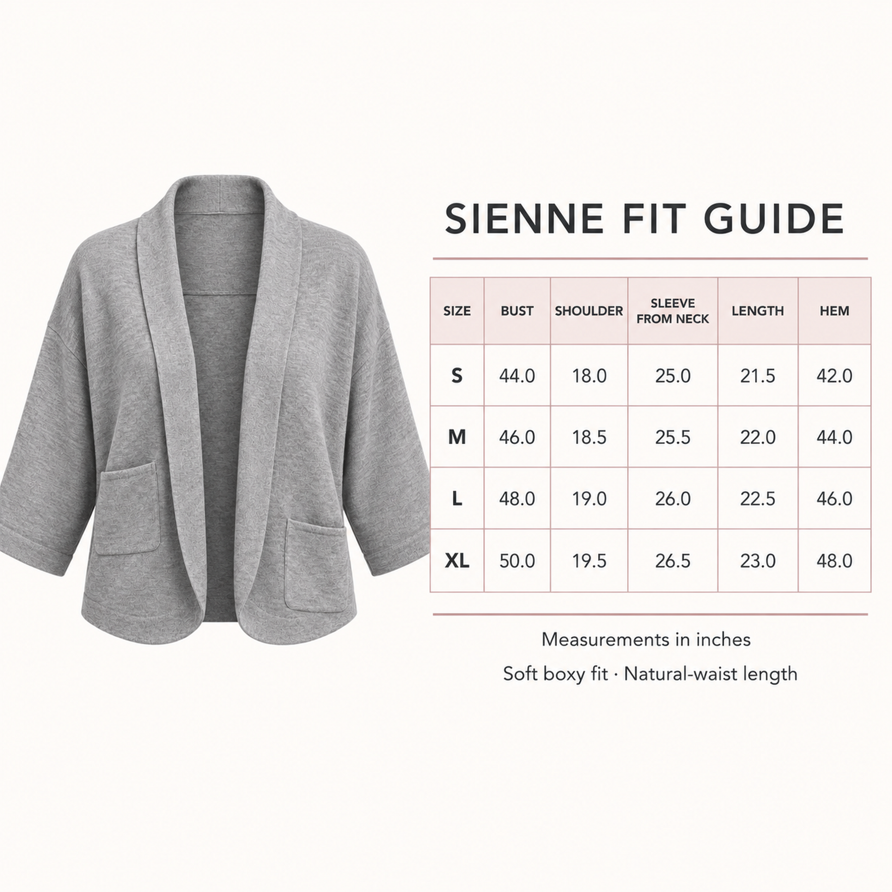 Sienne Fold-Edge Open Cardigan