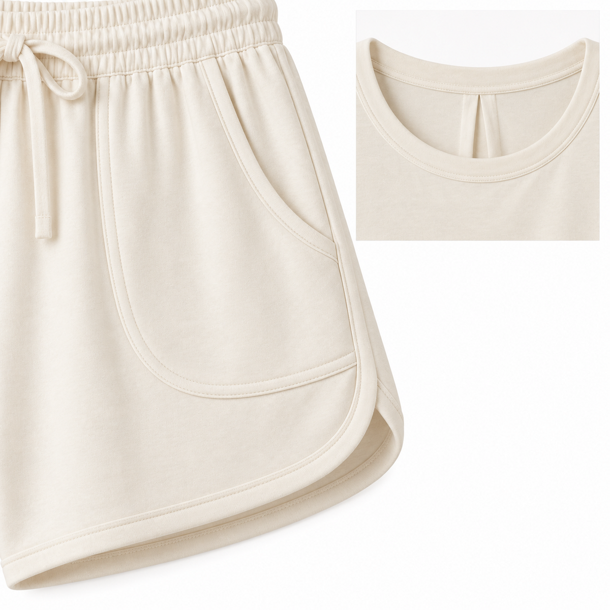 Liora Curve-Pocket Short Lounge Set