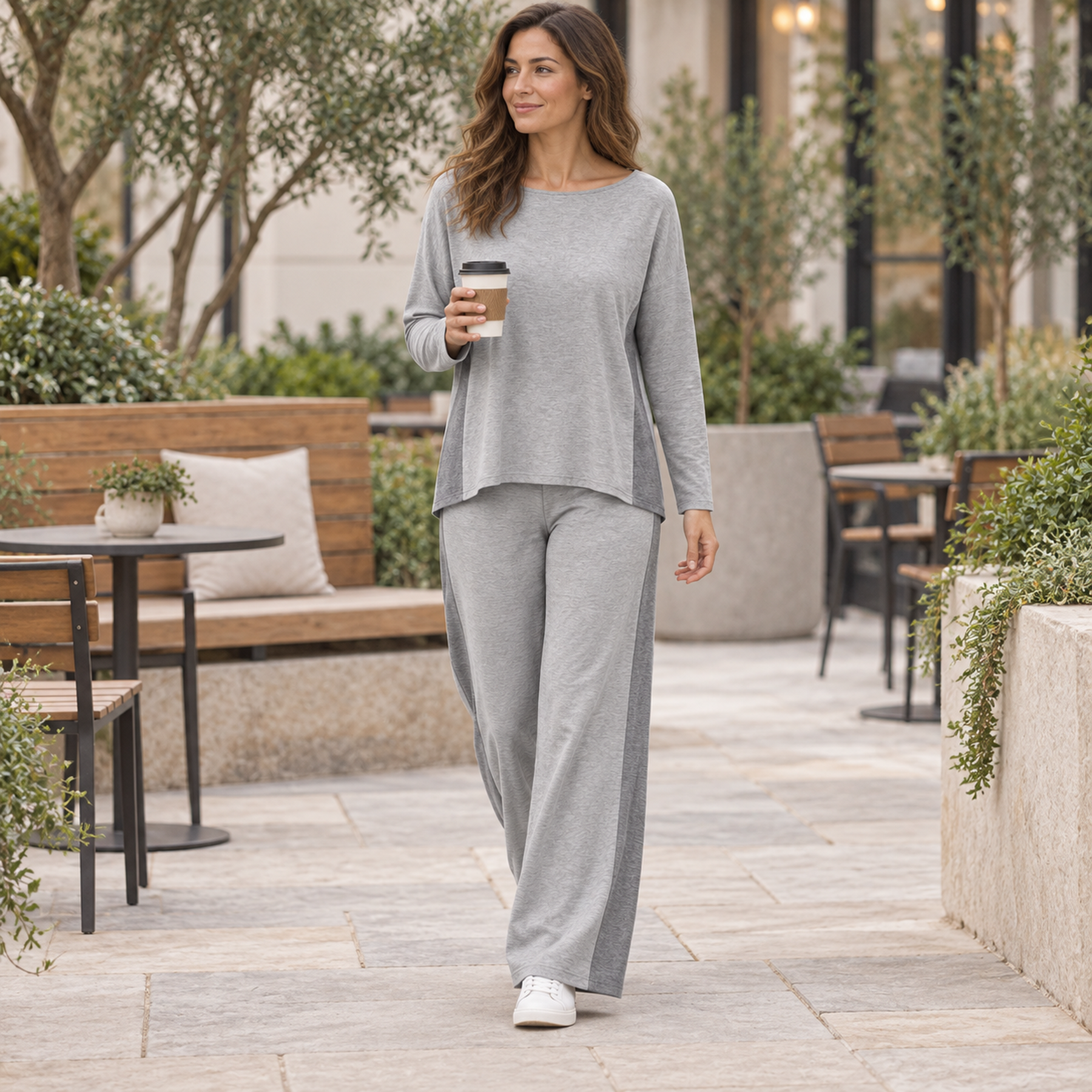 Meadow Side-Panel Wide-Leg Lounge Set