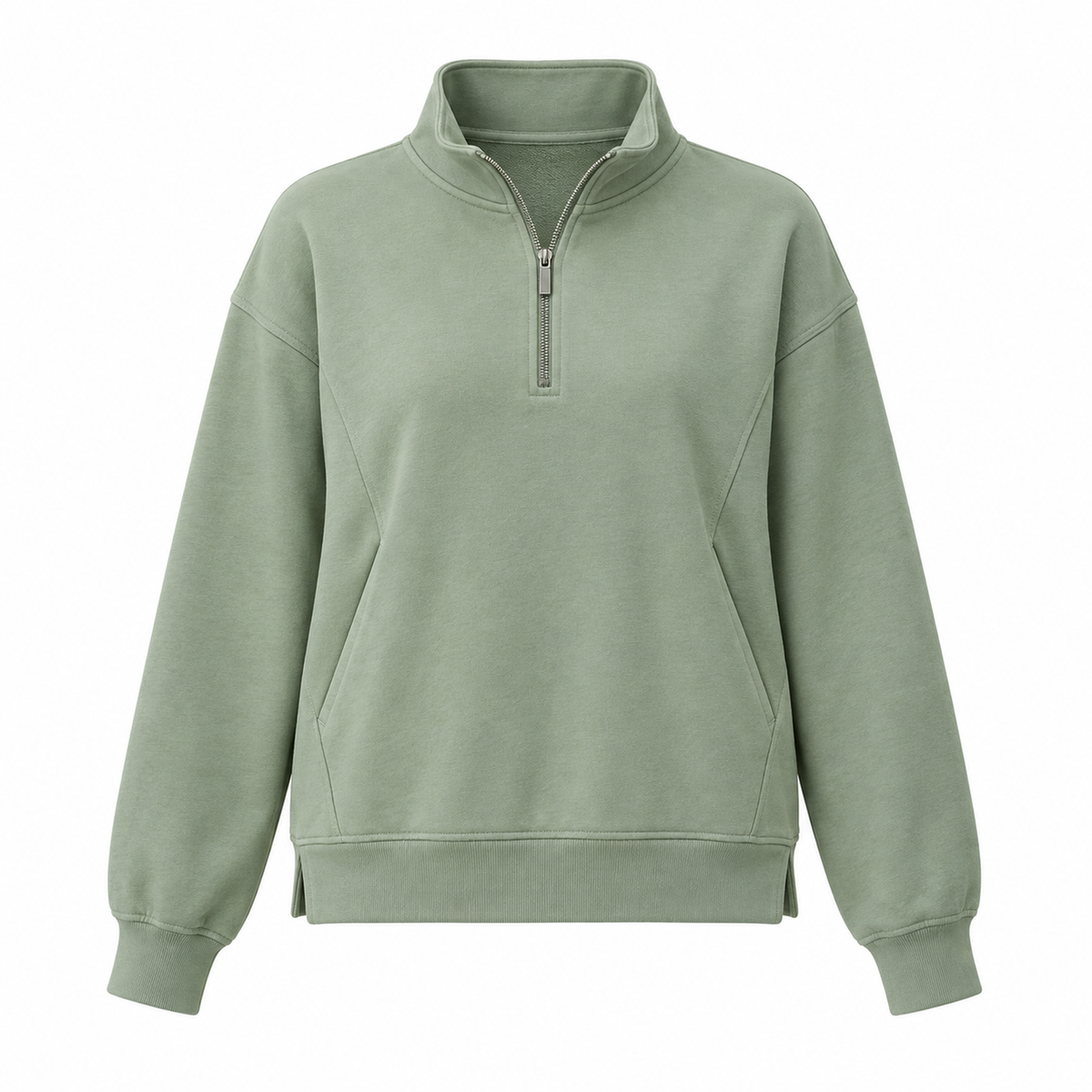 Elowen Panel-Pocket Half-Zip Pullover