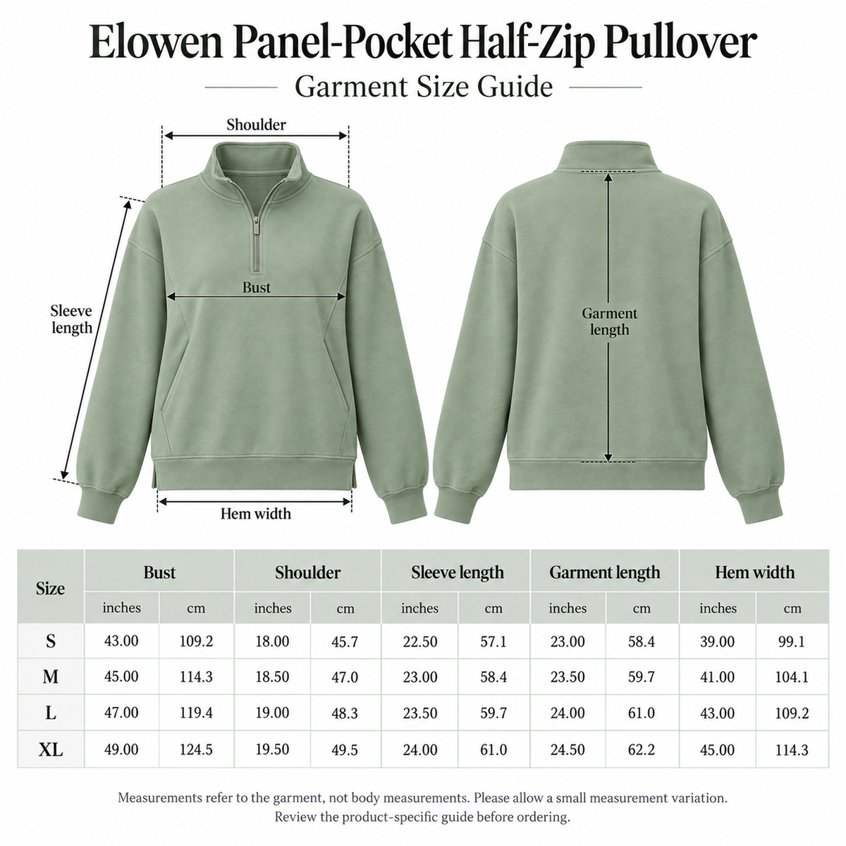 Elowen Panel-Pocket Half-Zip Pullover