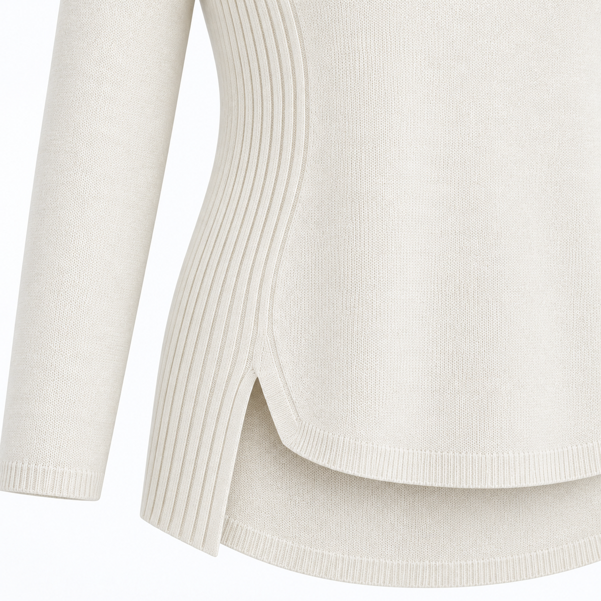 Arden Rib-Curve Lightweight Sweater